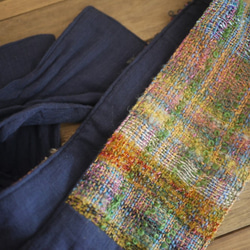 手織り　リボンスカーフ　ヘアバンド 2枚目の画像
