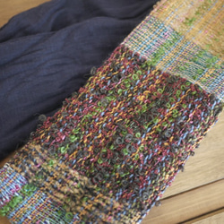手織り　リボンスカーフ　ヘアバンド 6枚目の画像