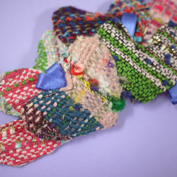 手織り　ハートのヘッドドレス 4枚目の画像