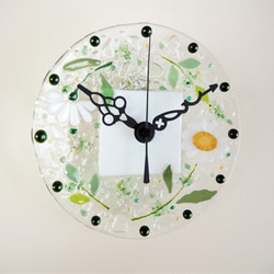 【オーダー制作】ミニ壁掛け時計（マーガレット・ホワイト） 1枚目の画像
