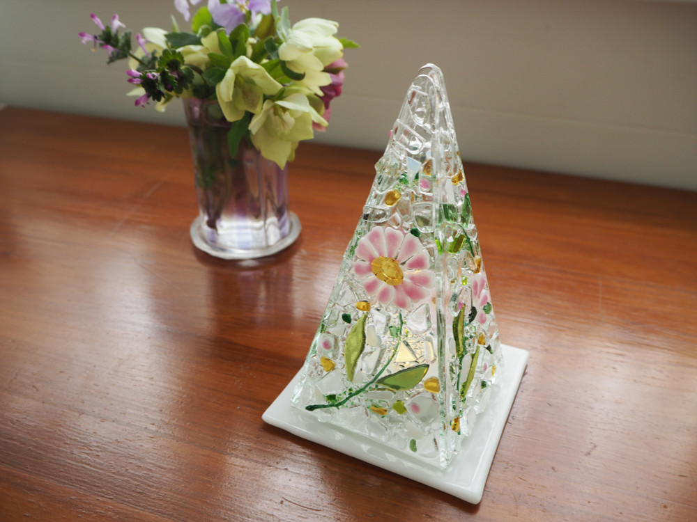 【オーダー制作】LEDキャンドルのミニランプ（マーガレットピンク）