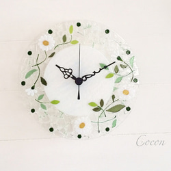 Creema1番人気❣️【即納】壁掛け時計（マーガレット・ホワイト）電波