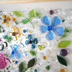 【即納】ガラスのお庭（バレリーナローズ）壁掛け可 6枚目の画像