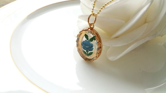 「Creema限定」** Vintage.Blue.Rose.Intaglio.s  **＊(Happy&Swaro) 1枚目の画像