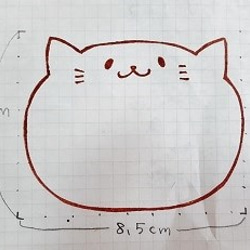 消しゴムはんこ＊おっきなねこのメモはんこ（宛名はんこにも） 2枚目の画像