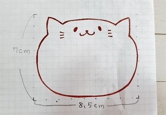 消しゴムはんこ＊おっきなねこのメモはんこ（宛名はんこにも） 2枚目の画像