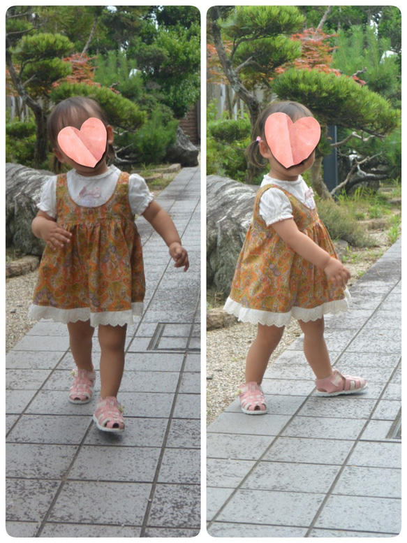 リバティ子供服　チュニックワンピース 1枚目の画像