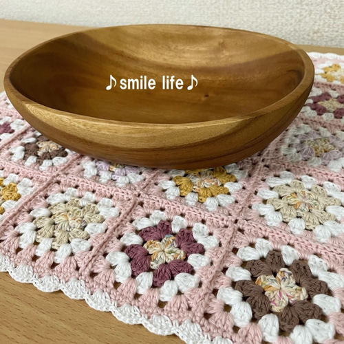 モチーフ編み グラニースクエア ピンク（正方形） その他