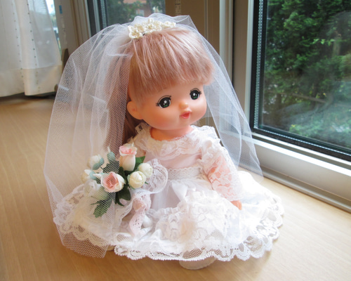 ハンドメイド メルちゃん ウェディングドレス メルちゃんのウェディングドレスセット その他人形 ひろひろ 通販