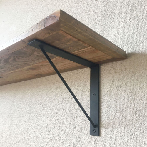 18×18cm 棚受け金具】黒マット|アイアン|壁面金具|棚金具 18×18cm 棚受け金具】黒マット|アイアン|壁面金具|棚金具