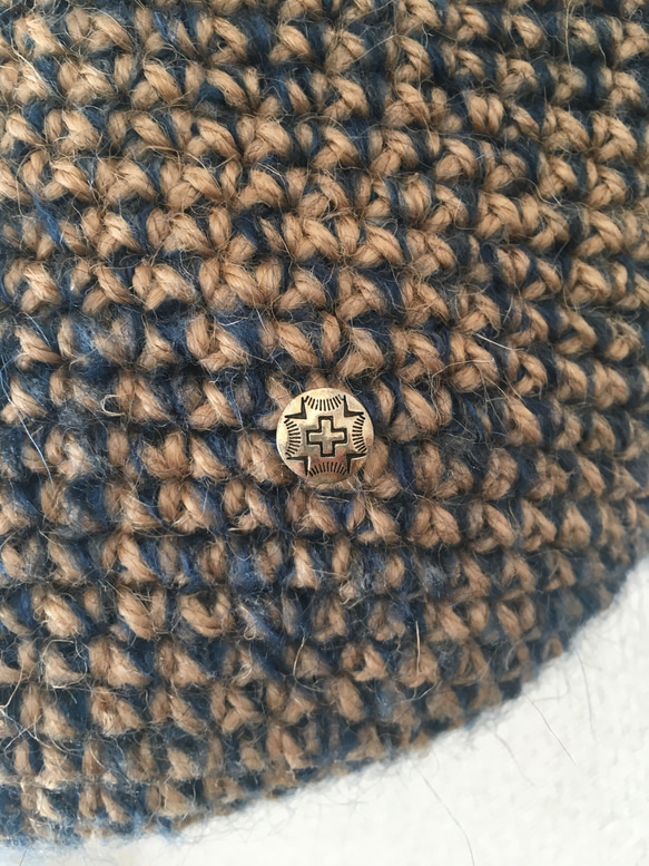 セール‼️麻ひも✖️毛糸フリルのカゴバッグ 4枚目の画像
