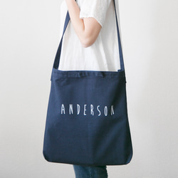 2 way tote navy 1枚目の画像