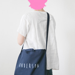 2 way tote navy 3枚目の画像