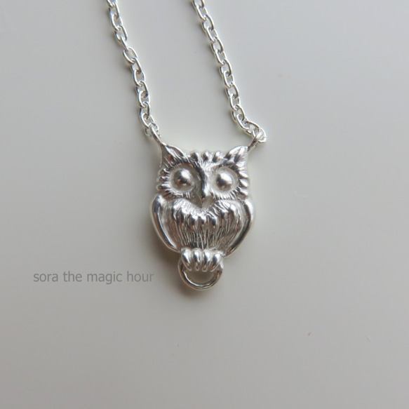 ふくろう　ネックレス　owl　necklace　silver925/K10/K18 1枚目の画像