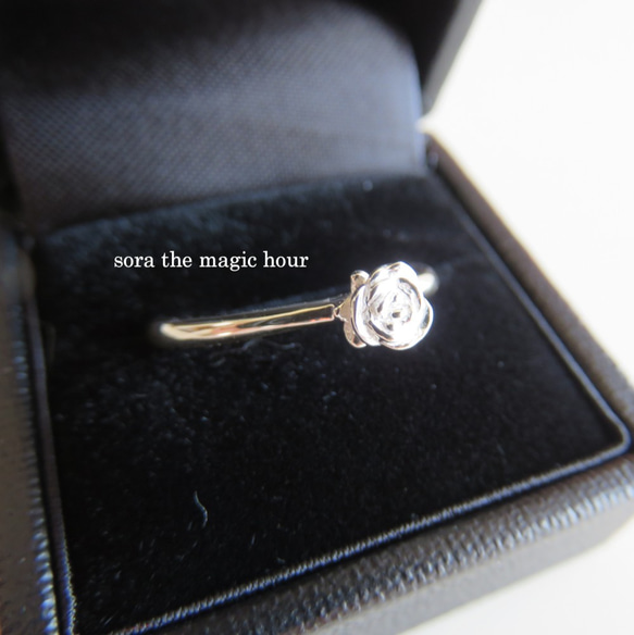 小玫瑰戒指，浪漫玫瑰戒指，非常適合疊戴，含求婚盒【訂製】 第7張的照片