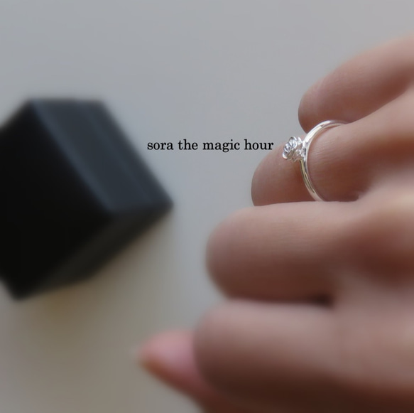 小玫瑰戒指，浪漫玫瑰戒指，非常適合疊戴，含求婚盒【訂製】 第10張的照片