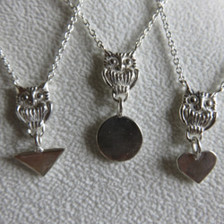 ふくろう　メッセージチャーム♥ネックレス　　owl　necklace 5枚目の画像