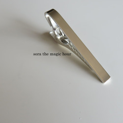簡單的領帶別針/夾子類型 Simple/Hammer Silver925 [Made-to-order] 第2張的照片