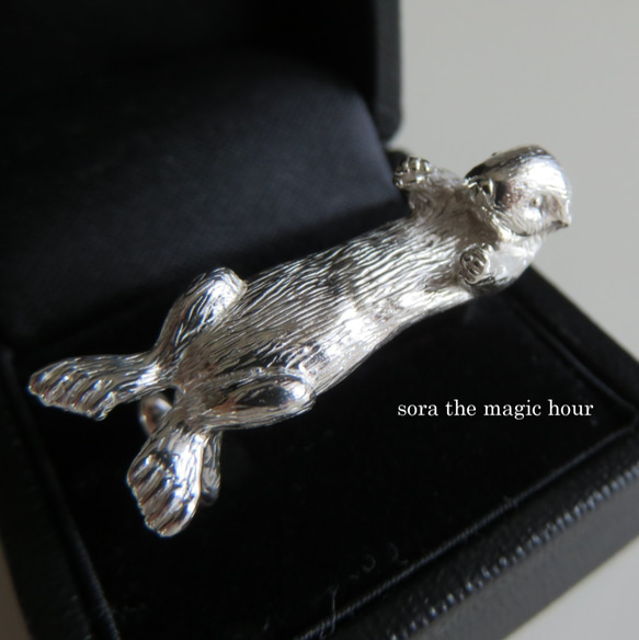 Puka Puka Sea Otters Free Ring Volumey 銀飾品 第6張的照片