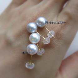 簡單單隻耳環和項鍊套裝，日常使用的高品質 Akoya 珍珠，六月生日石 第5張的照片