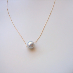 簡單單隻耳環和項鍊套裝，日常使用的高品質 Akoya 珍珠，六月生日石 第6張的照片