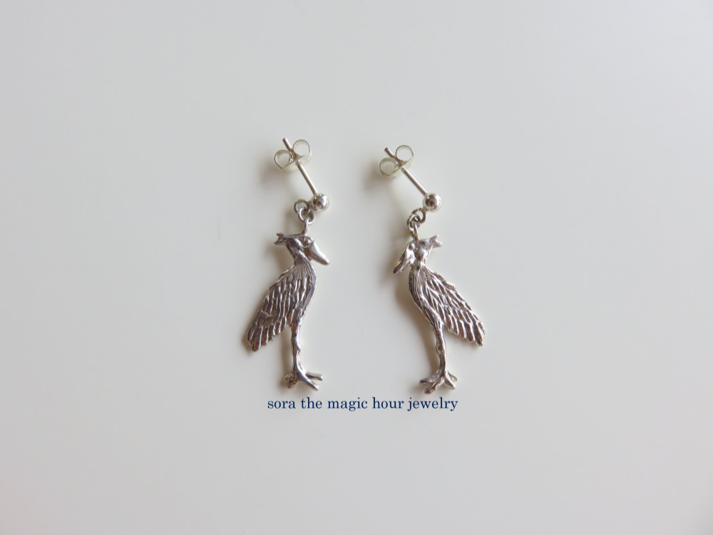 ハシビロコウ　ゆれるポストピアス（M）　Shoebill