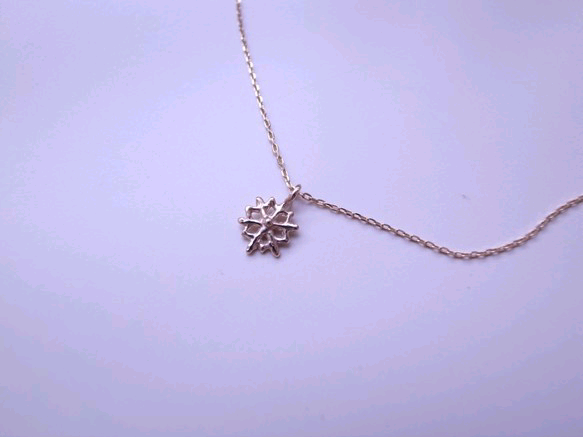 snow crystal ネックレス K10
