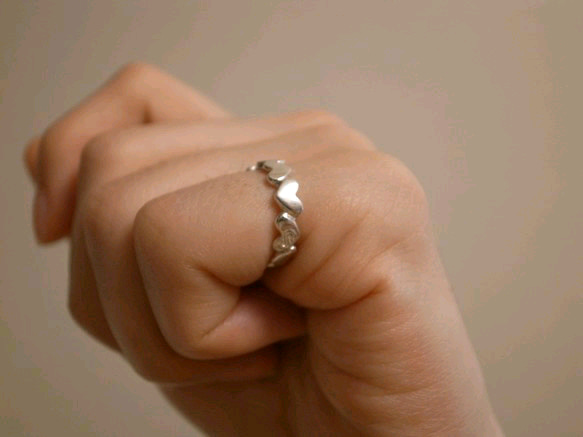 心型戒指 ♥ 小指戒指 日常使用的銀飾品 [訂製] 第5張的照片