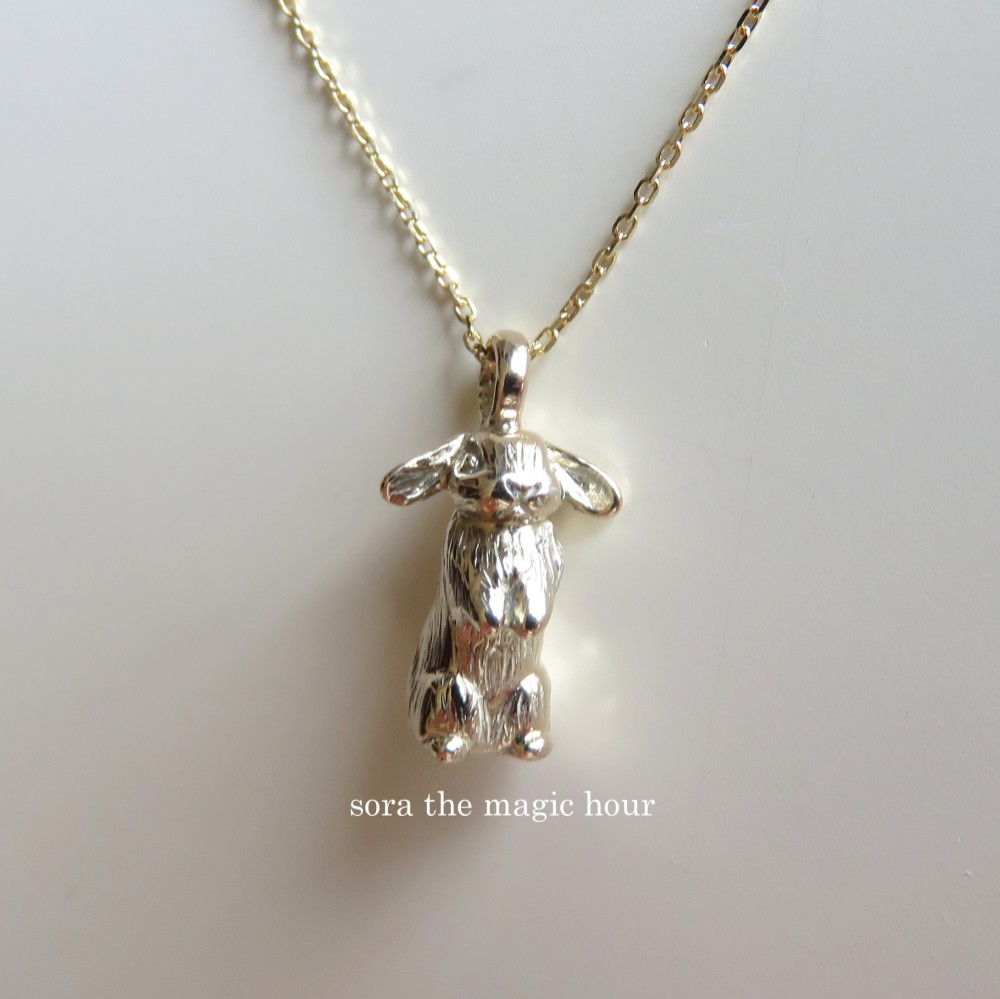 ホーランドロップイヤーのネックレス　たっち　K10・K18ゴールド【受注生産】