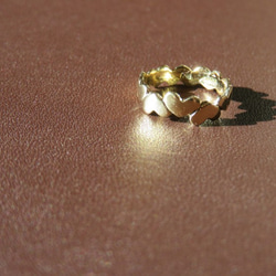 K10 Gold Heart ♥ Pinky Ring 皮膚熟悉的黃金 日常首飾 第4張的照片