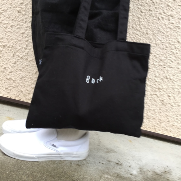 Bock bag (Black:Print White ) 2枚目の画像