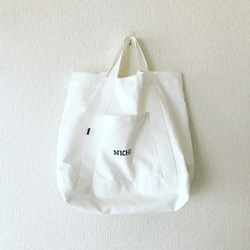 NICHE 手持ちBAG ホワイト 4枚目の画像