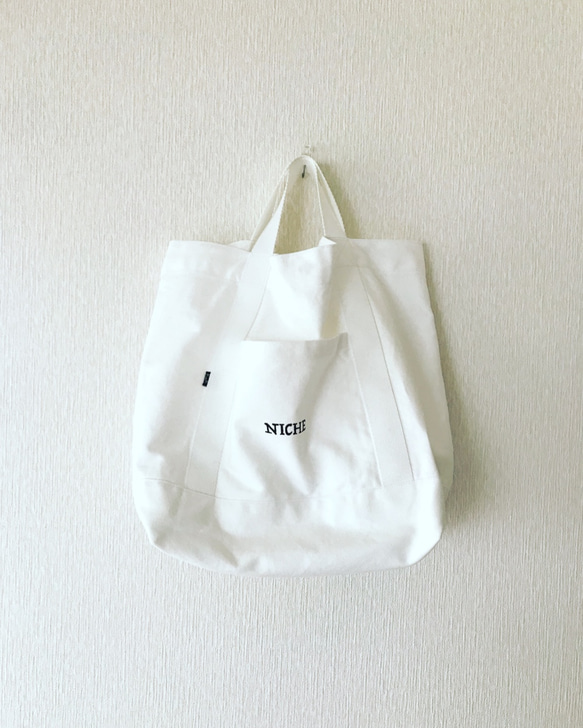 NICHE 手持ちBAG ホワイト 4枚目の画像