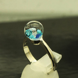 Bijou Glass Ring S Blue Color 第3張的照片