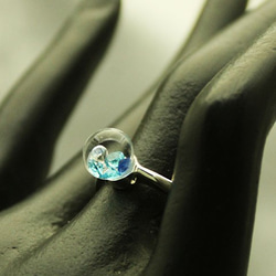 Bijou Glass Ring S Blue Color 第5張的照片