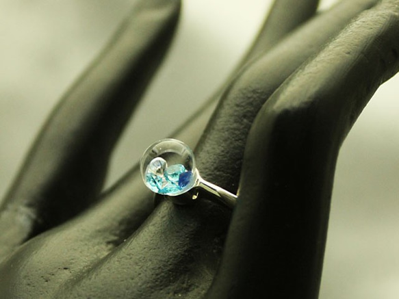 Bijou Glass Ring S Blue Color 第5張的照片