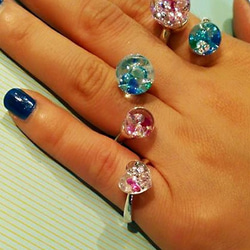 Spiral Bijou Ring S Blue&Red Color 第3張的照片