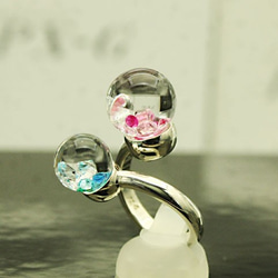 Spiral Bijou Ring L Blue&Red Color 第2張的照片