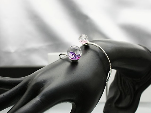 Spiral Bijou Bangle L Purple&Rosepink Color 2枚目の画像