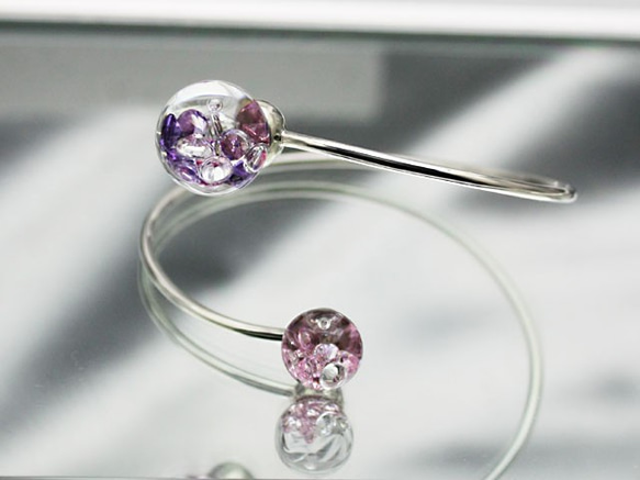 Spiral Bijou Bangle L Purple&Rosepink Color 5枚目の画像