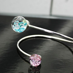 Spiral Bijou Bangle L Iceblue&Rosepink Color 1枚目の画像