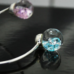 Spiral Bijou Bangle L Iceblue&Rosepink Color 第2張的照片