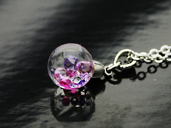Bijou glass Ball Pendant 紫紅色 限定特別價格 第1張的照片