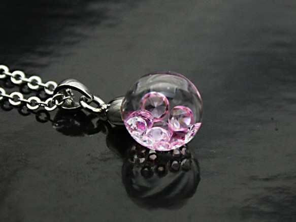 Bijou glass Ball Pendant 玫瑰粉紅・紅色 限定特別價格 第1張的照片