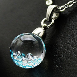 Bijou glass Ball Pendant アイスブルーカラー 限定特別価格 4枚目の画像