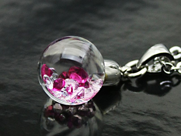 Bijou glass Ball Pendant レッドカラー 限定特別価格 3枚目の画像