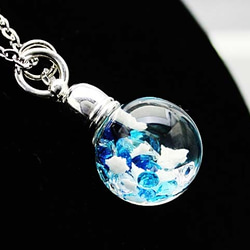 ～いつも一緒に居られるメモリアルペンダント～ Bijou glass Ball Pendant Ｌ　 5枚目の画像