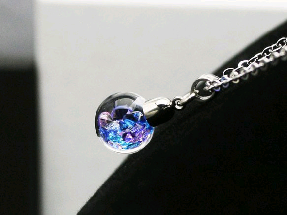 Bijou glass Ball Pendant 藍・紫・粉紅・冰藍色 第3張的照片