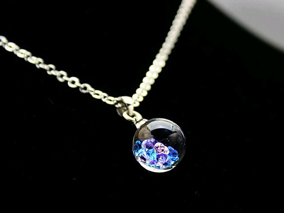 Bijou glass Ball Pendant 藍・紫・粉紅・冰藍色 第5張的照片