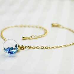 Bijou glass Ball Bracelet ブルー系カラー 1枚目の画像